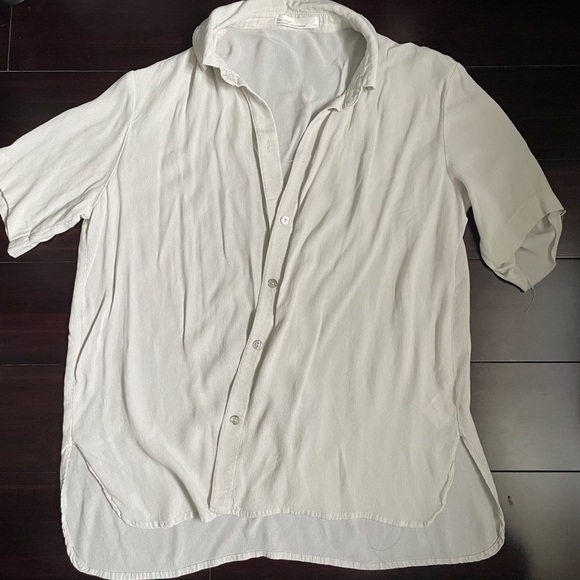 Oak and Fort light thin short sleeve blouse in size S. oversized fit. - Picture 1 of 5